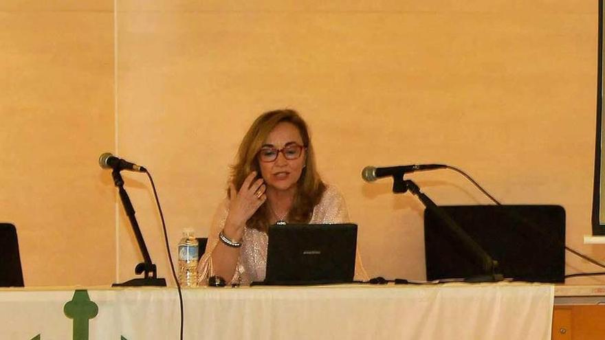 María José Díaz, durante la charla.