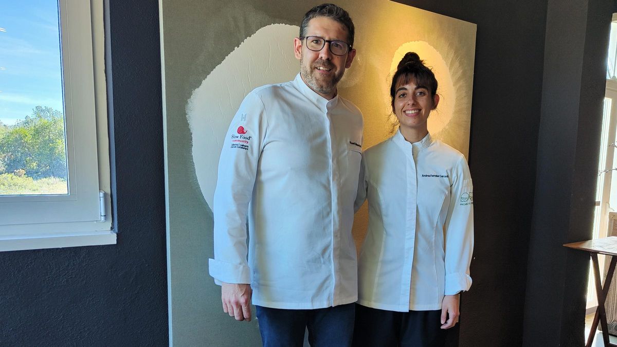 Los cocineros Vicent Guimerà y Andrea de Ferrater.