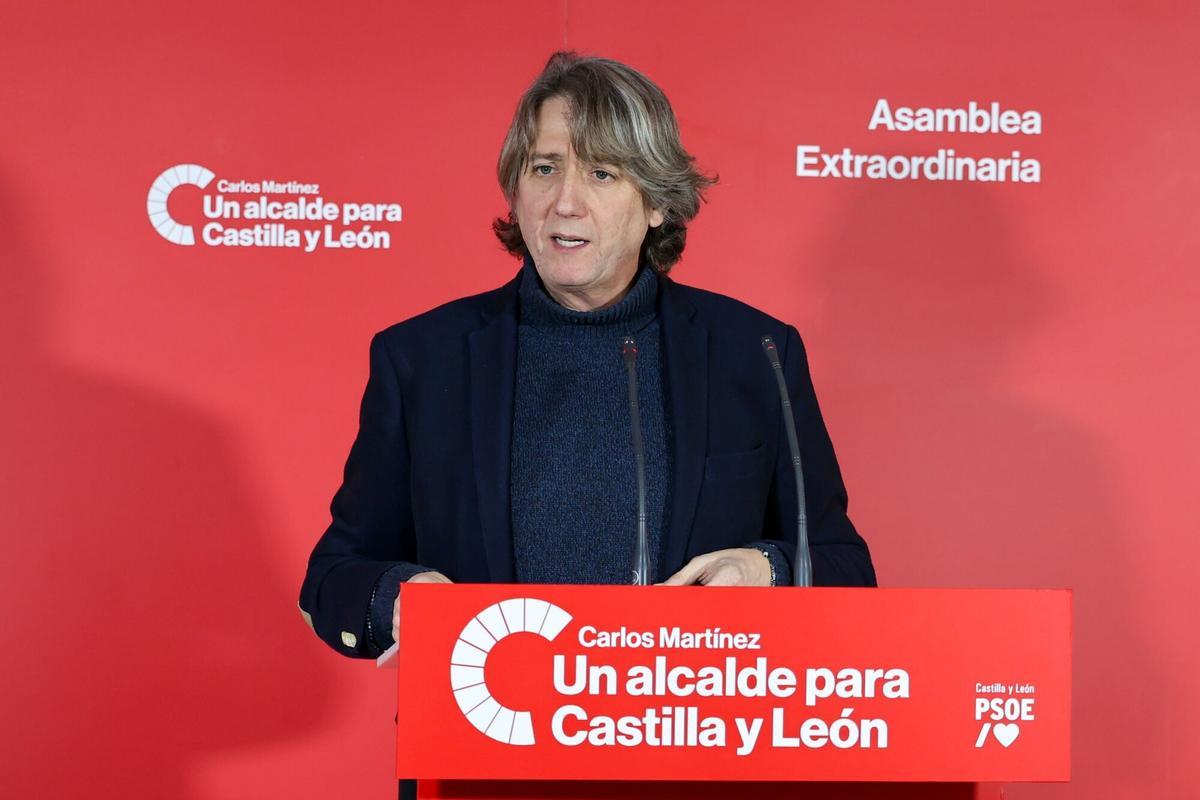 El secretario general del PSOECyL y candidato de la Presidencia de la Junta, Carlos Martínez.