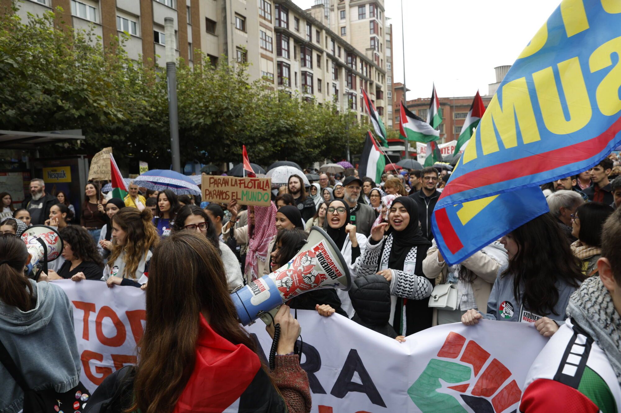 Manifestación a favor de Palestina.