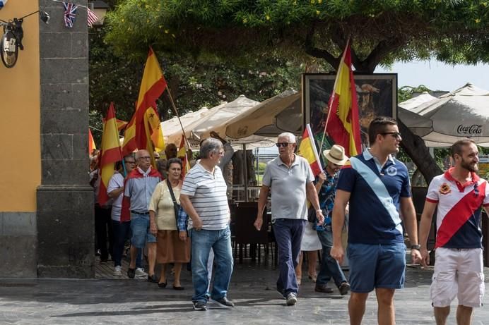 Manifestación en la capital grancanaria en contra del referéndum catalán