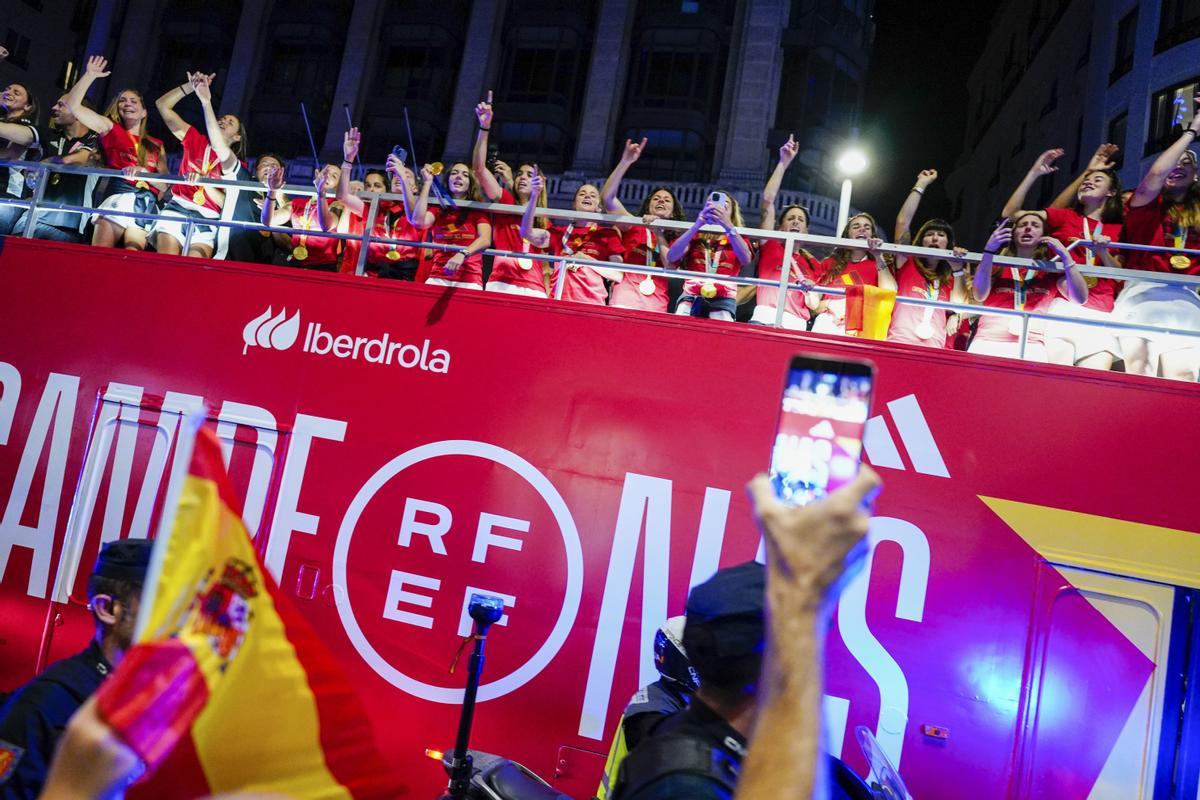 La fiesta de la selección española tras ganar el Mundial, en imágenes