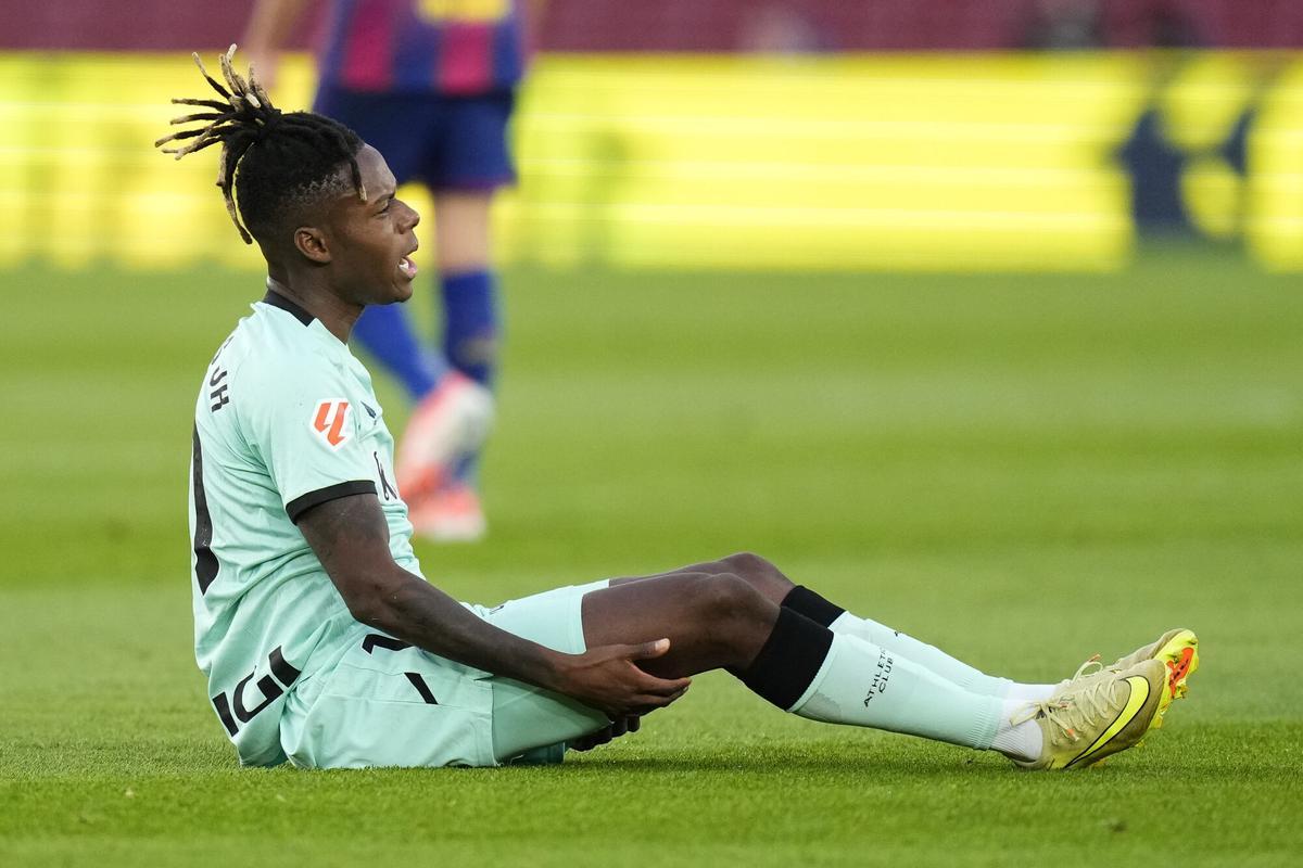 Nico Williams, en el partido ante el Barça