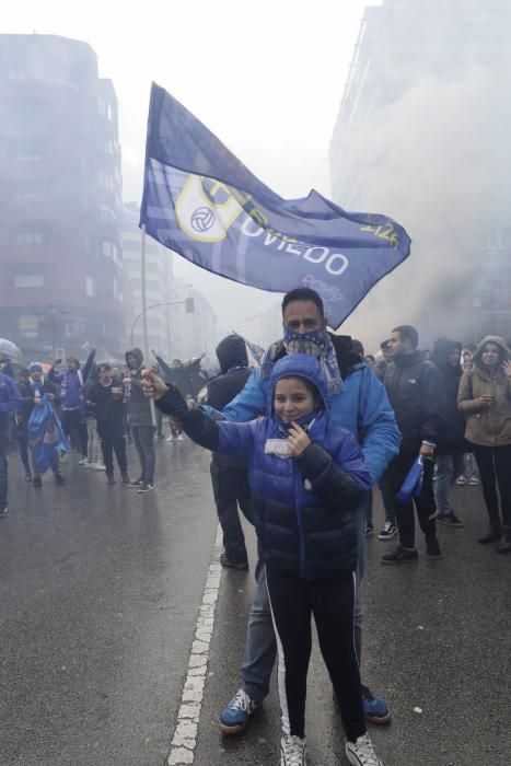 Llegada del Real Oviedo al Tartiere