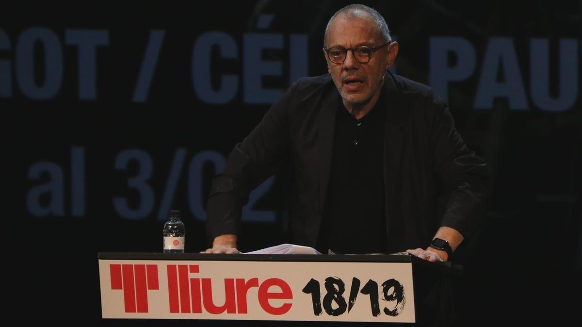 Lluís Pasqual, en la presentación de la temporada 2018-19 del Lliure.