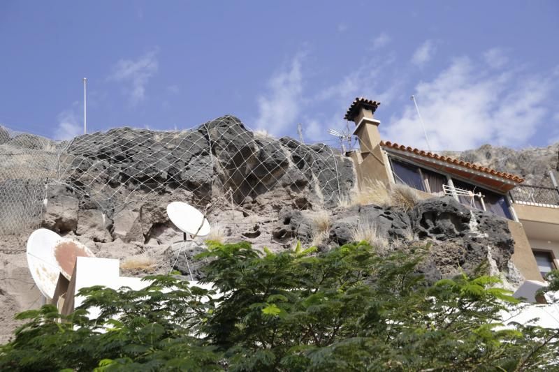 Zonas con riesgos de desprendimiento en Tenerife