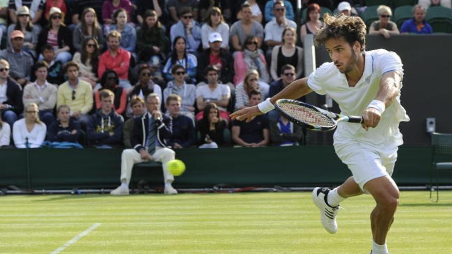 Feliciano en la primera ronda del torneo de Wimbledon