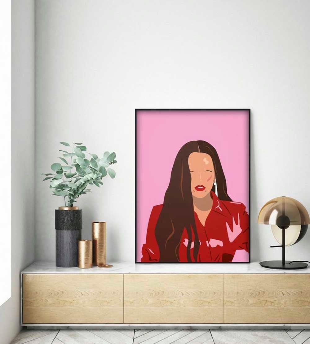Lámina con ilustración de Rosalía en Etsy (Precio: 10,42 euros)