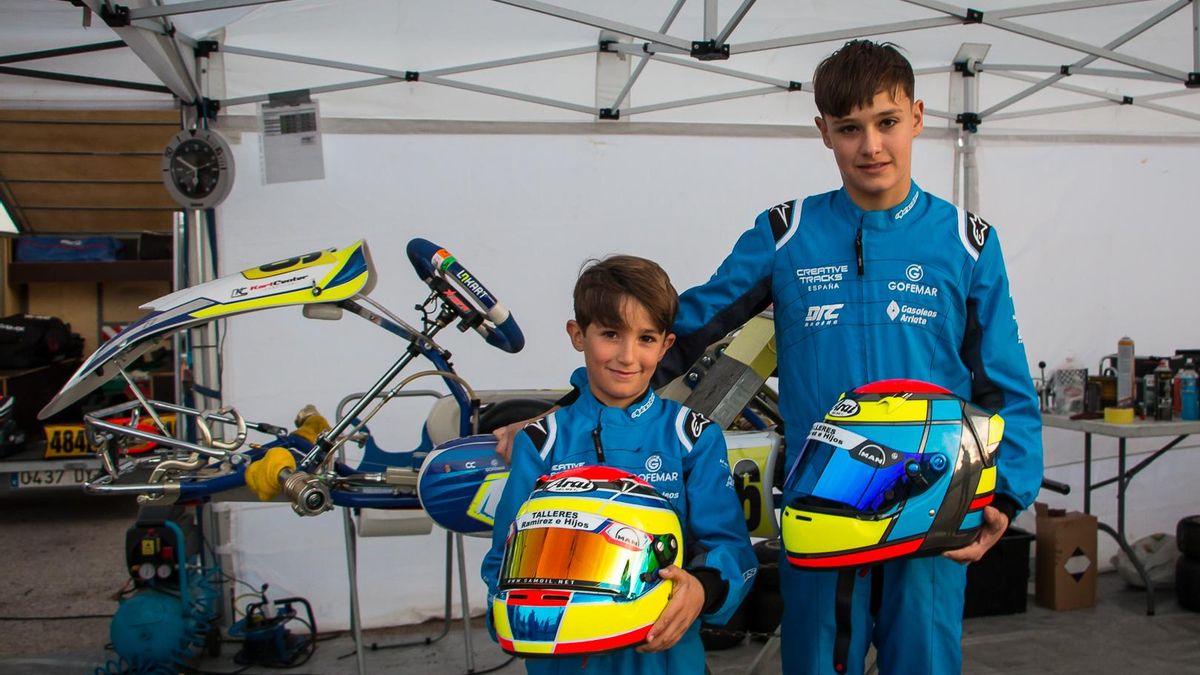 Ismael y Hugo Fuentes promesas de karting malagueño