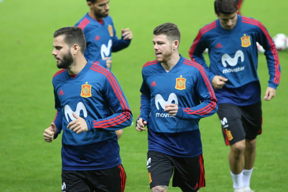 Entrenamiento y rueda de prensa de la Selección Española en Málaga