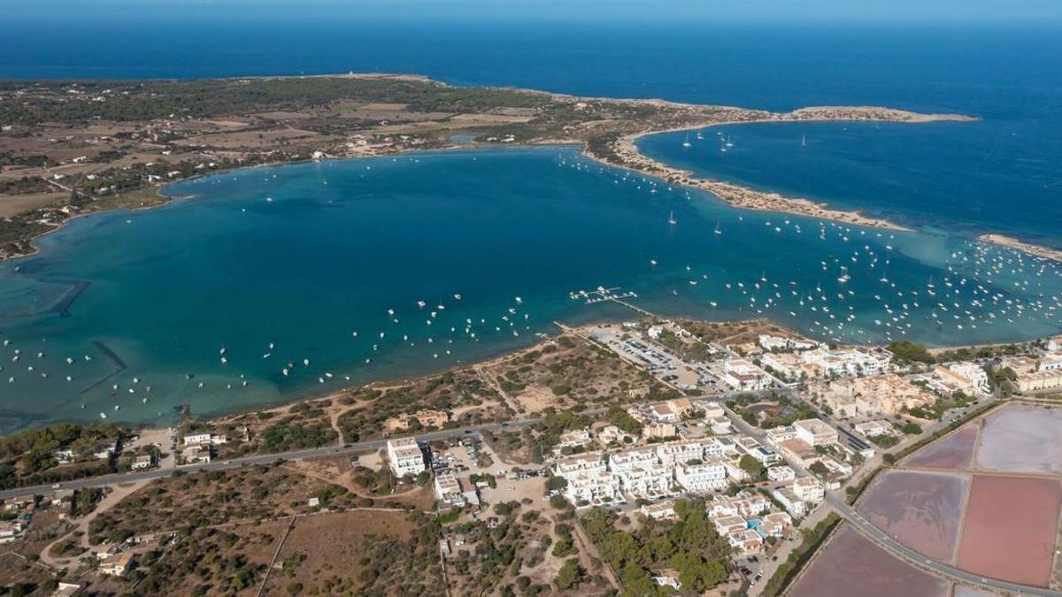 Imagen aérea de s'Estany des Peix