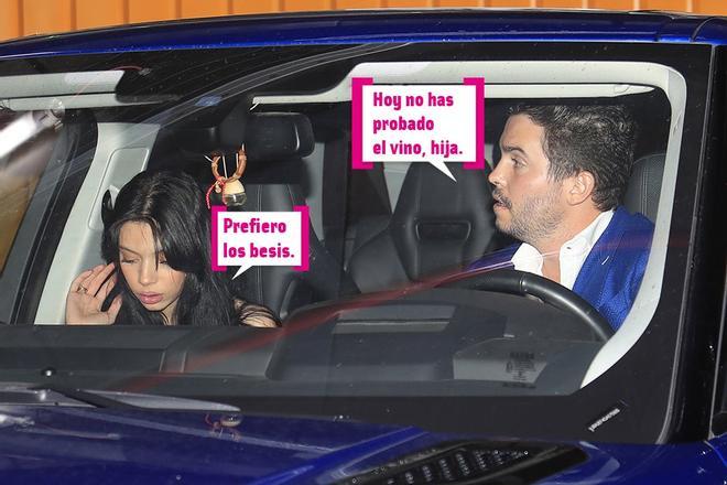 Alejandra Rubio y su novio Tassio de la Vega en el coche