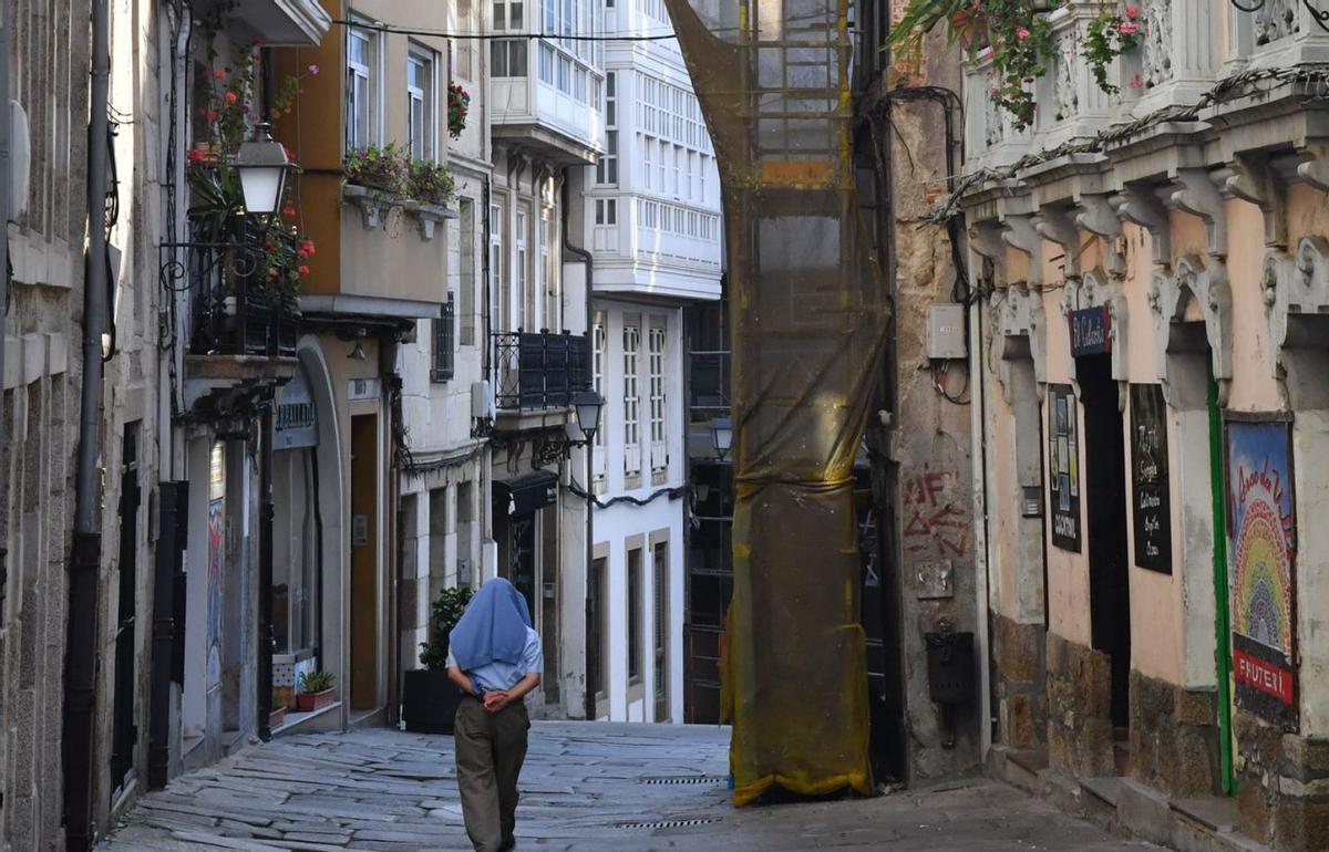 Edificios en la Ciudad Vieja de A Coruña.