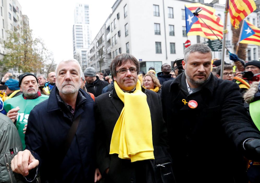 Manifestación independentista en Bruselas