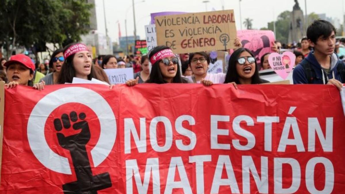 Manifestación contra los feminicidios.