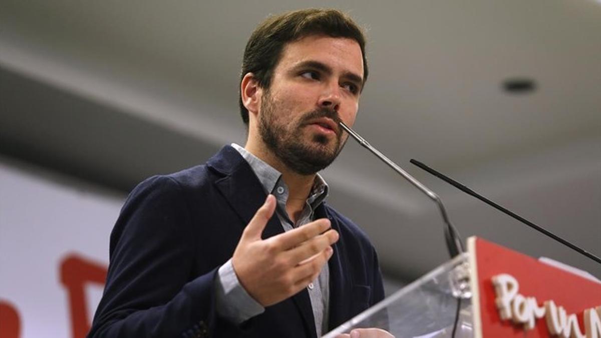 El candidato de IU a la presidencia del Gobierno, Alberto Garzón