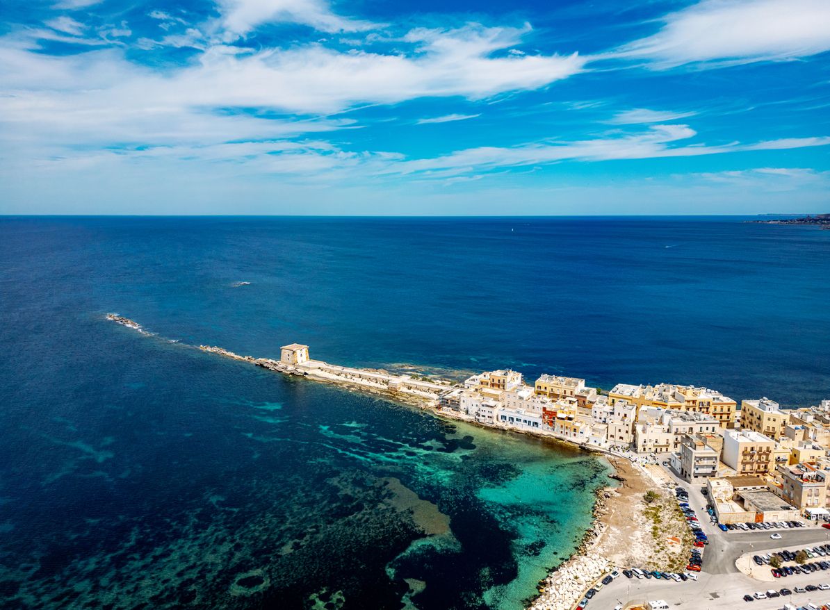 Vista panorámica de Trapani, Sicilia