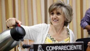 La ministra de Sanidad, María Luisa Carcedo, en una imagen de archivo de una comparecencia en el Congreso desde su anterior cargo como Comisionada para la Pobreza Infantil 