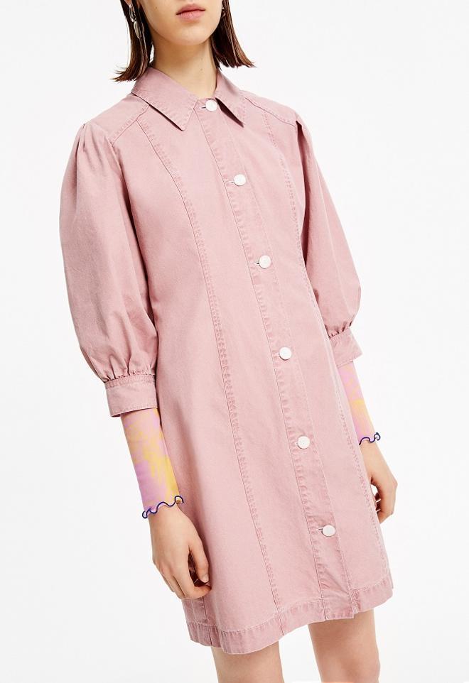 De estilo camisero en rosa