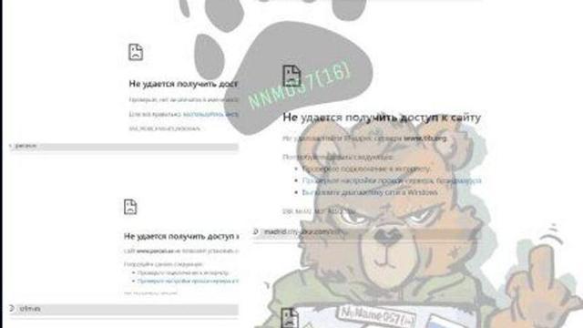 Imagen difundida por los 'hackers' de una de las páginas web objeto de su ataque.