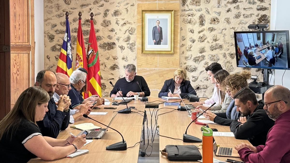 Un momento del pleno celebrado este viernes en Sencelles.