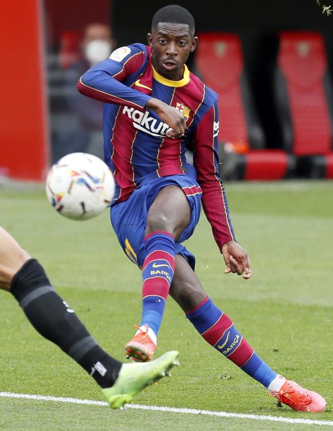 Ousmane Dembelé en el partido de LaLiga entre el Sevilla y el FC Barcelona disputado en el Sanchez Pizjuan.