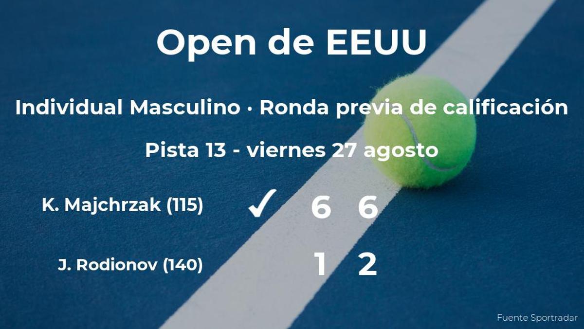 Kamil Majchrzak pasa de ronda del US Open
