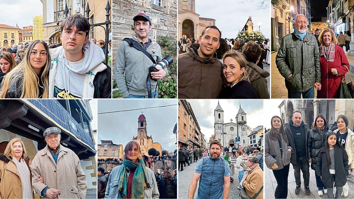 Por arriba, y de izquierda a derecha: Patricia Mindrescu y Daniel Gutiérrez, en Avilés; Xaime Villar, con su cámara, en Villanueva de Oscos; Cristian Peña y Beatriz Llorente, en Gijón, y Luis Garrido y Ángeles Nebril, en Avilés. Abajo, por la izquierda, José Manuel Marugán y María Ángeles Galdón, en Villaviciosa; Marit Dewever, en Infiesto; Marco Lora, en Grado, y Henar Prado, Daniel Prado, Sandra García y Alma y Lledó Prado, en Luarca.