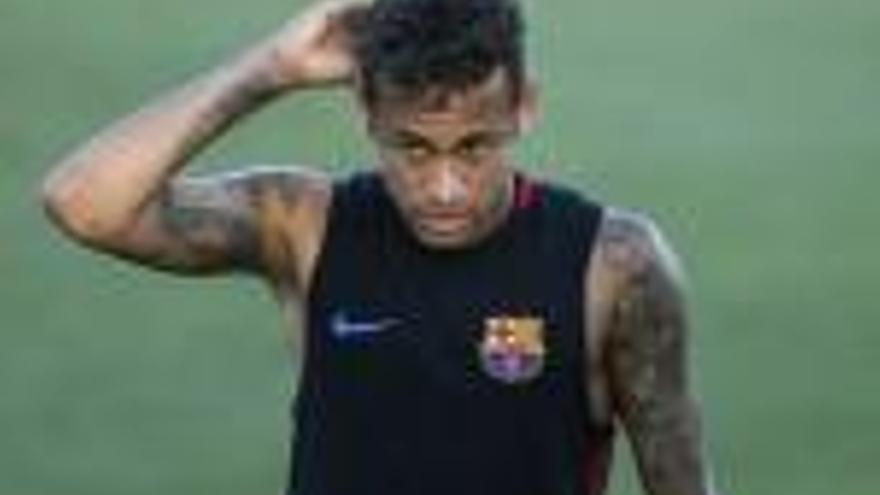 Neymar, durant un entrenament als Estats Units.