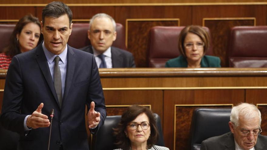 Pedro Sáncherz, en el Pleno del Congreso de este miércoles.