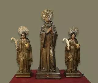 Alzira exhibe las imágenes relicario de Sant Bernat, María y Gracia tras su restauración