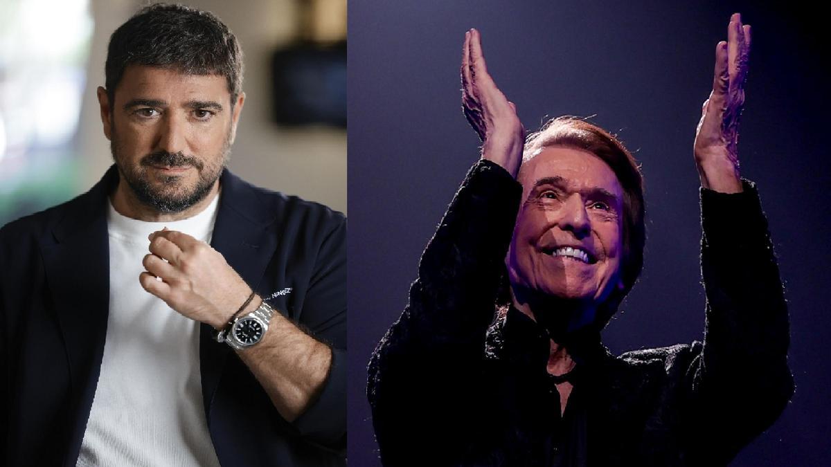 Los cantantes Antonio Orozco y Raphael, en imágenes de archivo