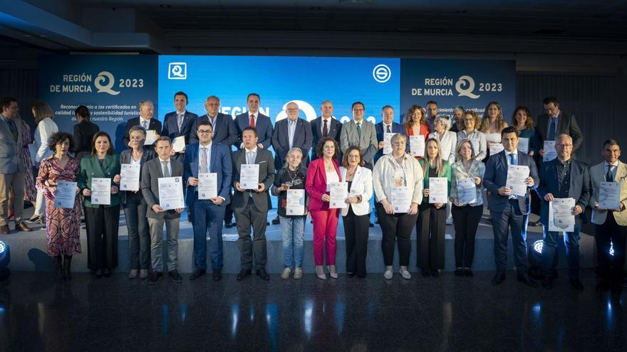El Gobierno de Murcia y el ICTE homenajean a las empresas turísticas de la Región con la ‘Q’ y ‘S’