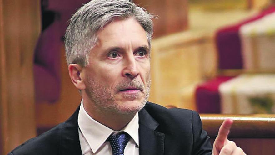 Imagen del ministro del Interior, Fernando Grande-Marlaska, en el Congreso