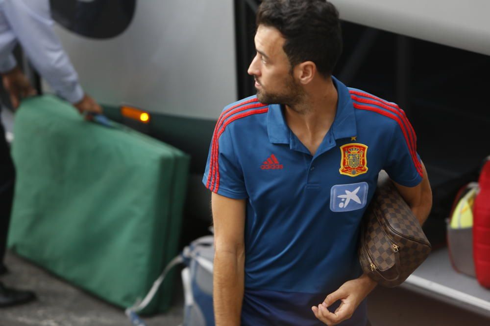 La Roja ya está en Elche y entrena hoy a puerta cerrada en el Rico Pérez