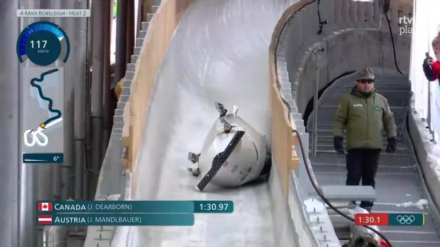 El riesgo del bobsleigh, siempre presente: accidente del equipo austríaco