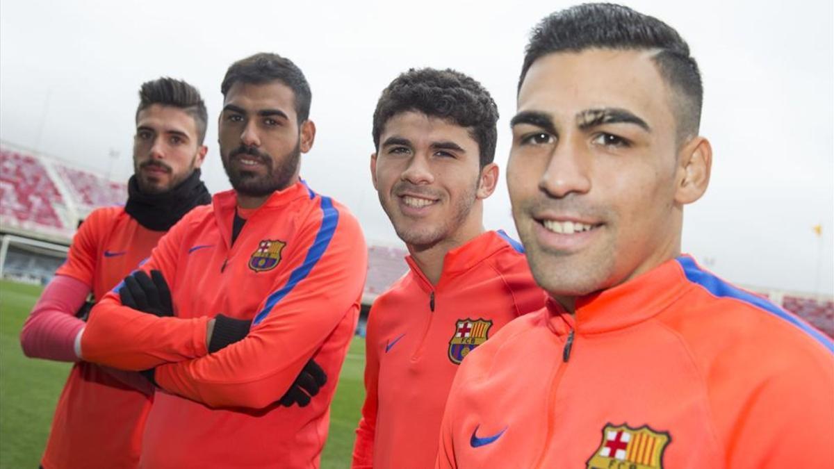 Suárez, Fali, Aleñá y Dani Romera forman la columna vertebral del Barça B