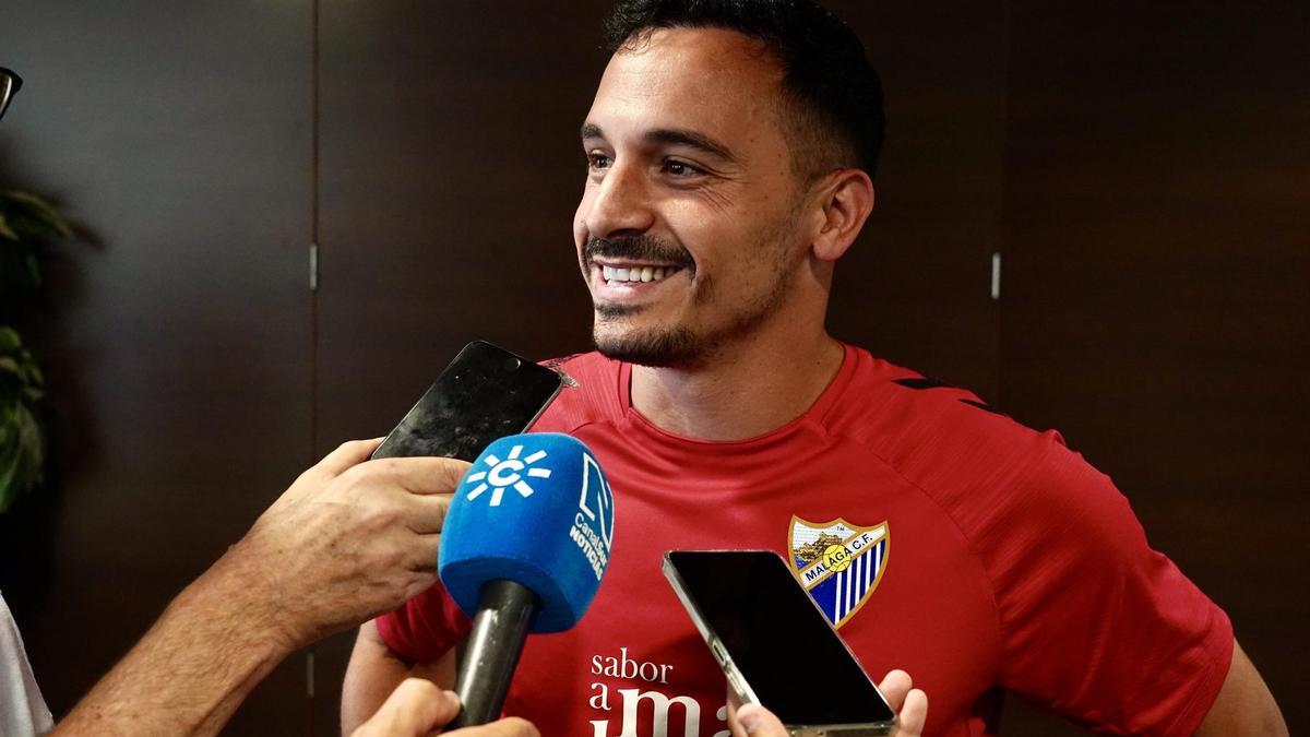 Alfonso Herrero, en el Media Day del Málaga CF en las instalaciones de la Rosaleda.