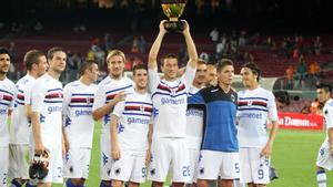 La Sampdoria ganó el Trofeu Joan Gamper en 2012, venciendo por 0-1 al Barça