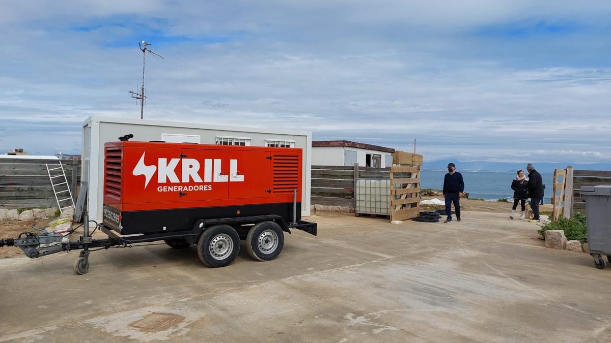 Grupo electrógeno instalado por Iberdrola en Tabarca