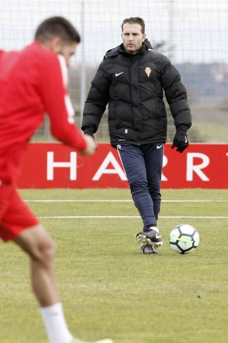 Entrenamiento del Sporting.