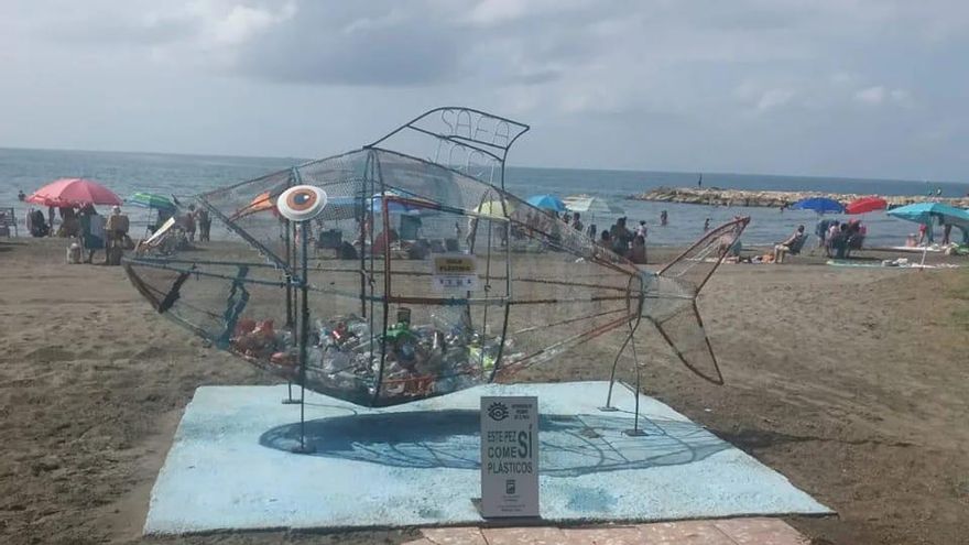 El pez 'comeplásticos', en las playas del Palo.