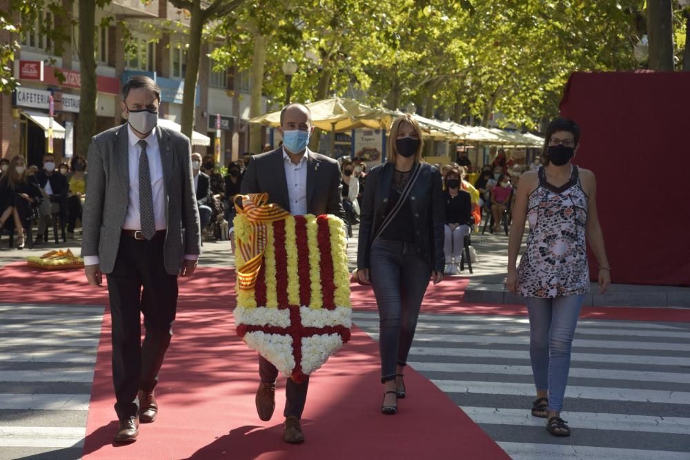 L'acte de la Diada 2020 a Manresa, en fotos