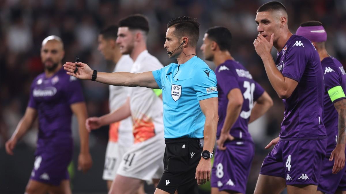 Del Cerro Grande, durante la final de la Conference League