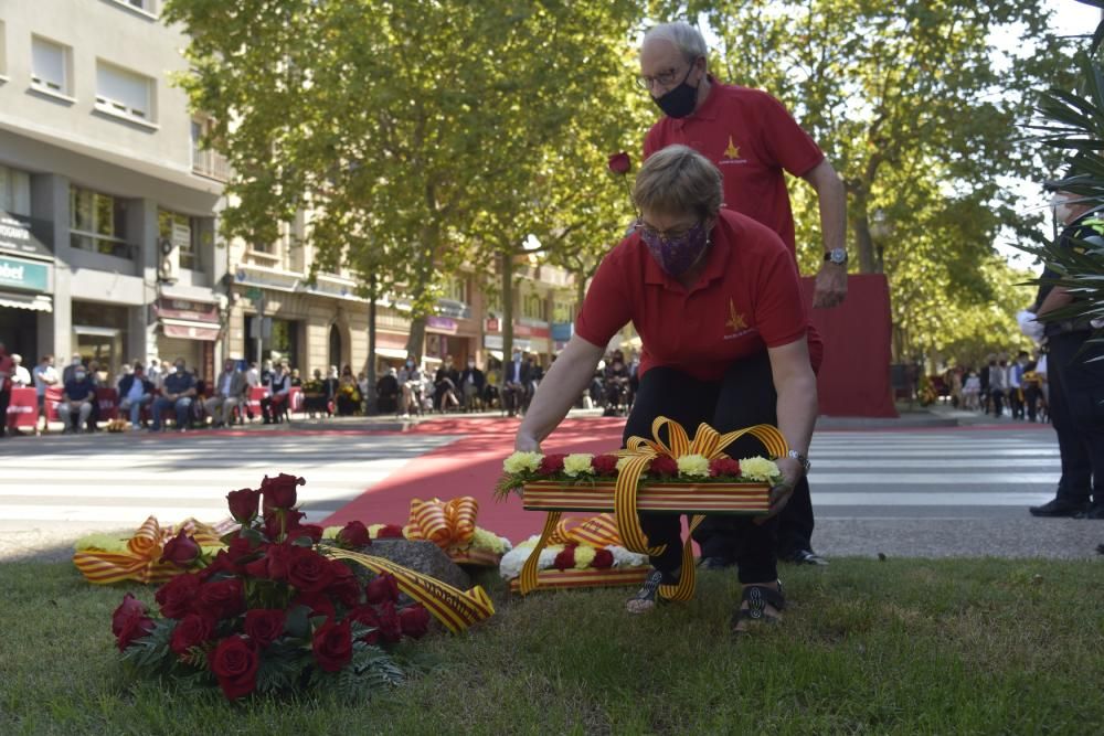 L'acte de la Diada 2020 a Manresa, en fotos