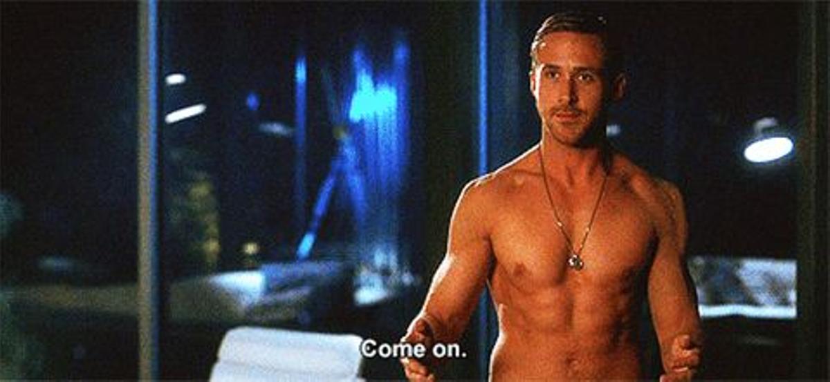 Ryan Gosling sin camiseta