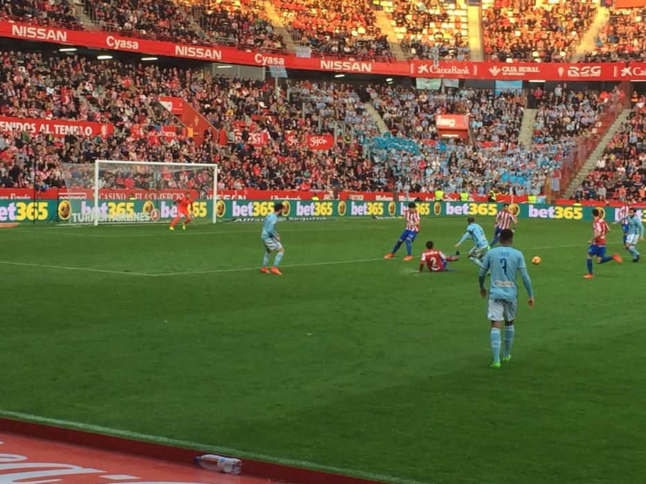 El partido entre el Sporting y el Celta, en imágenes