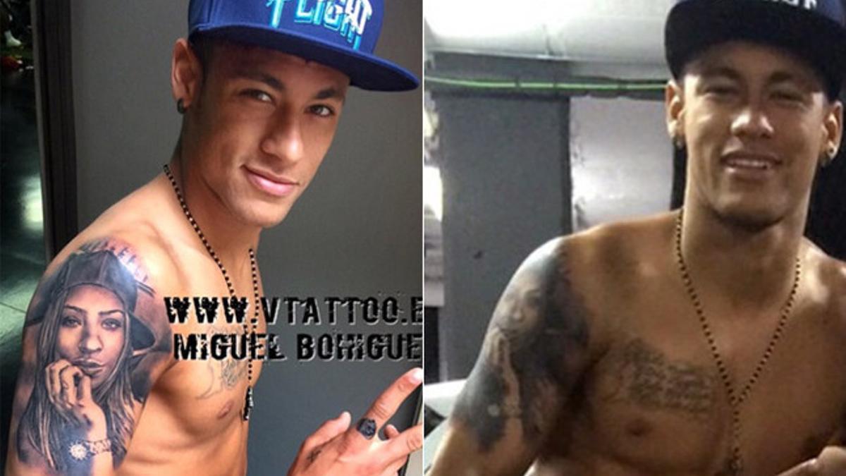 Neymar, delantero del FC Barcelona, luce un nuevo tatuaje en su cuerpo