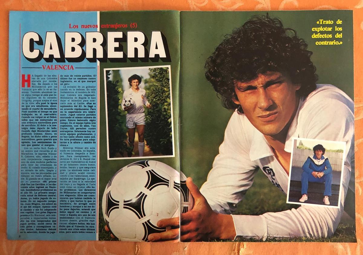 Cabrera, fichaje rutilante del Valencia CF a mediados de los años 80, en los que intentó llenar sin éxito el vacío de Kempes