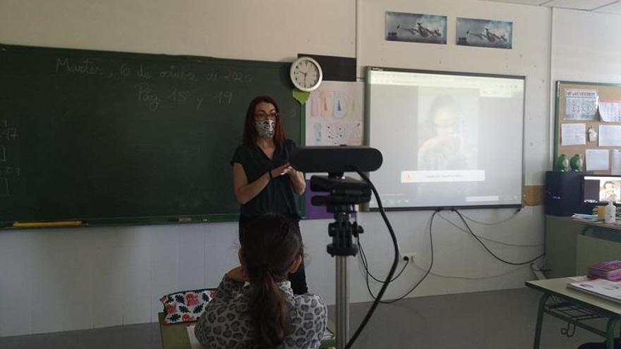 Clases en &#039;streaming&#039; en el colegio El Mirador